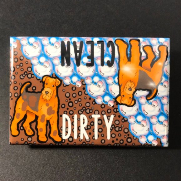 Airedale Terrier Dog Dishwasher Magnet Handmade - Picture 1 of 4
